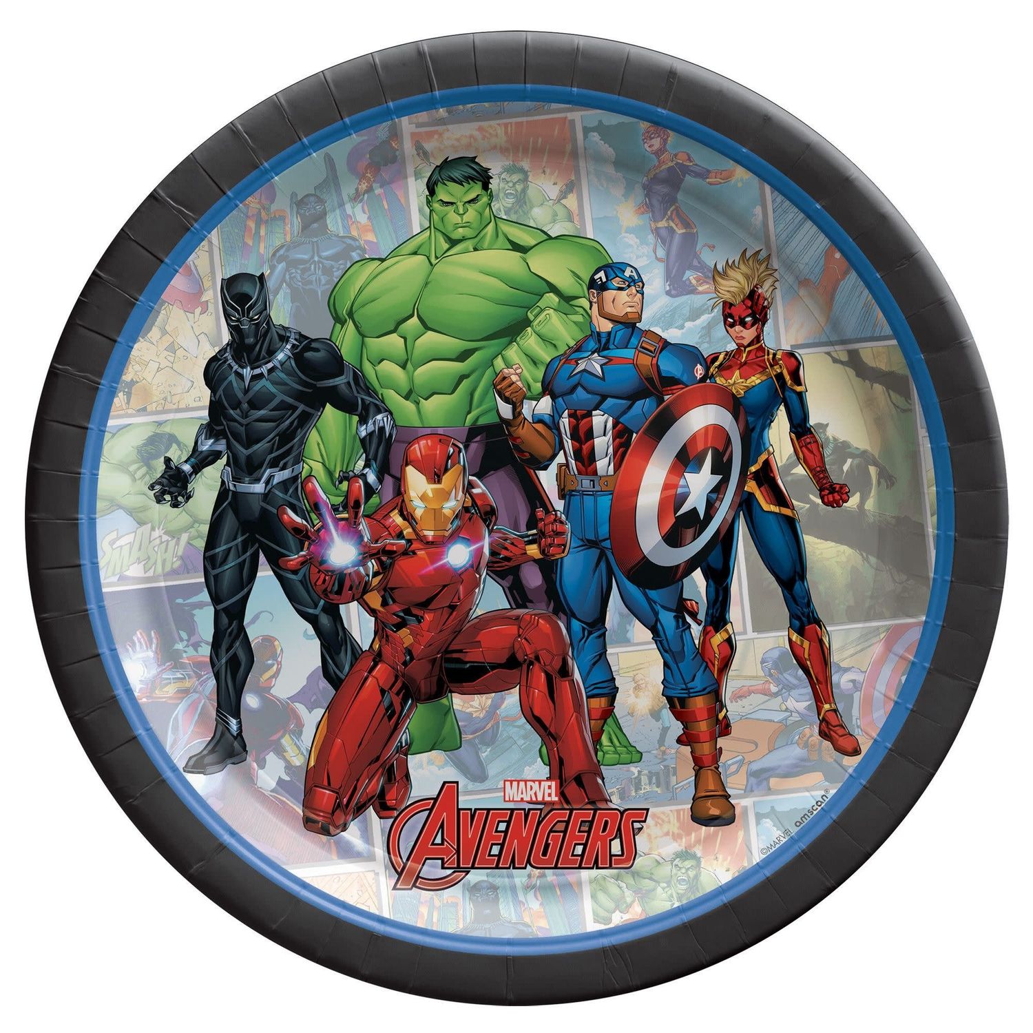 Marvel Avengers Powers Unite™ 7&quot; Round Plates (8)