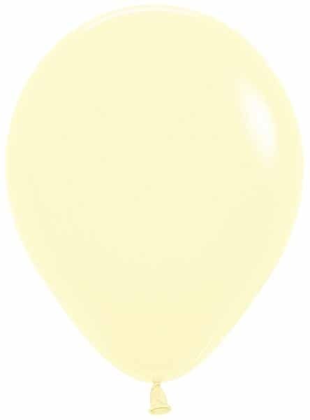 11&quot; Pastel Matte Yellow Latex Balloon (Without Helium)