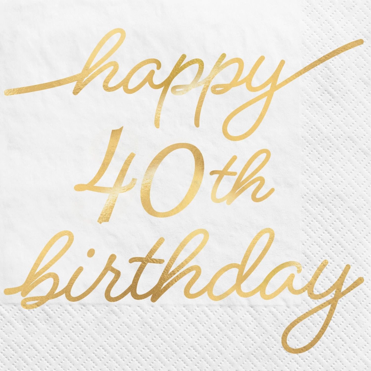 Golden Age Birthday 40th Beverage Napkins (12)