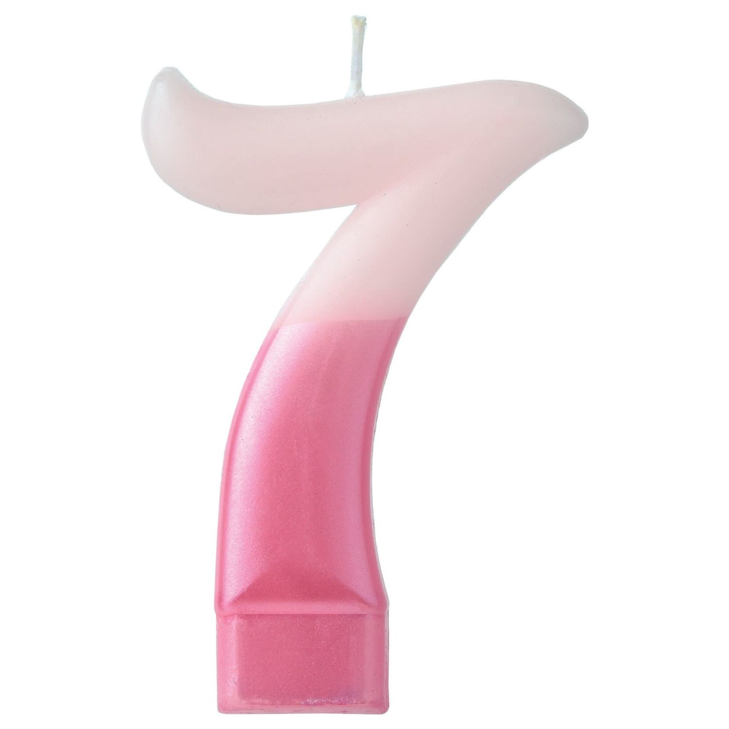 Numeral Candle #7 - Pink