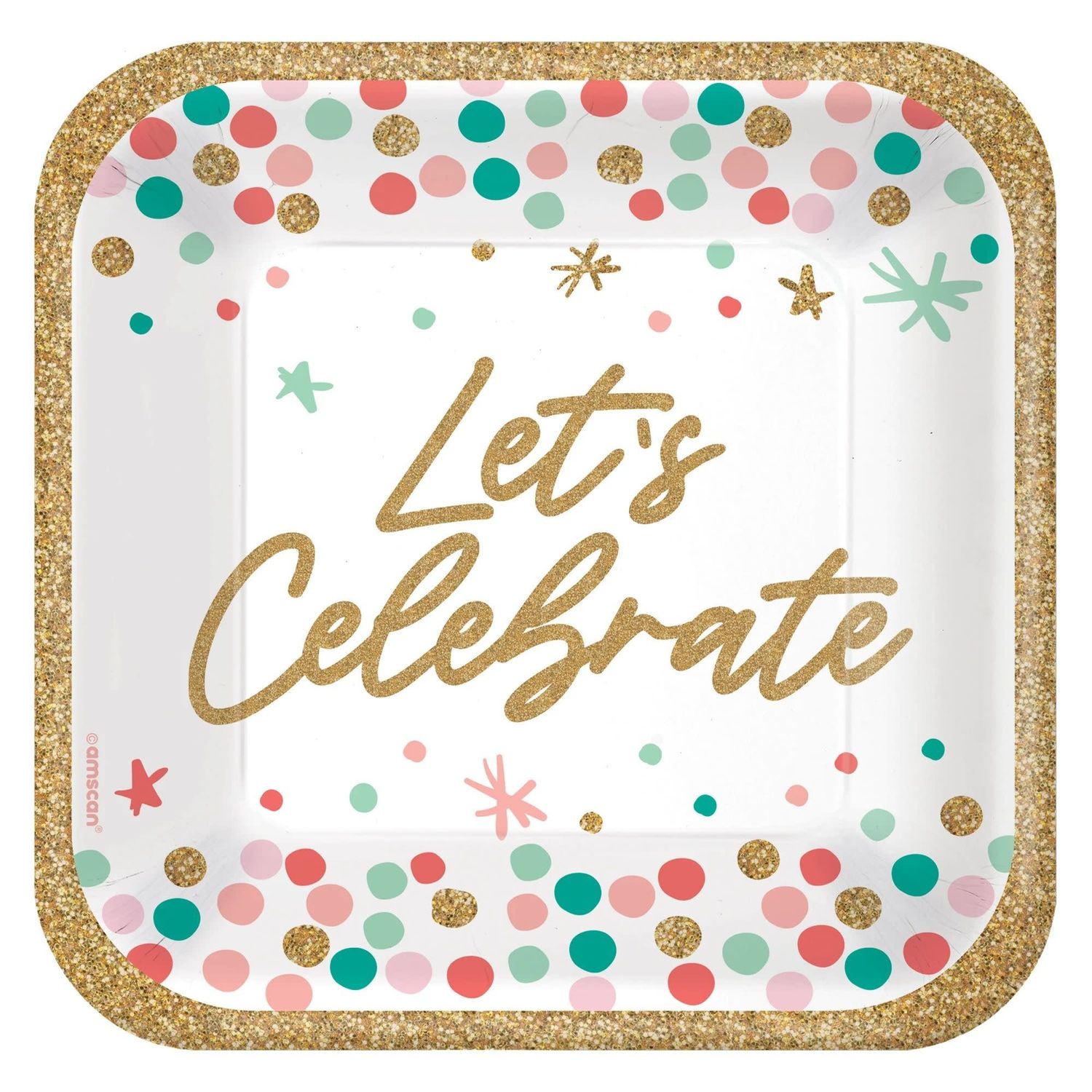 Wish Big Birthday 7&quot; Square Plates (18)