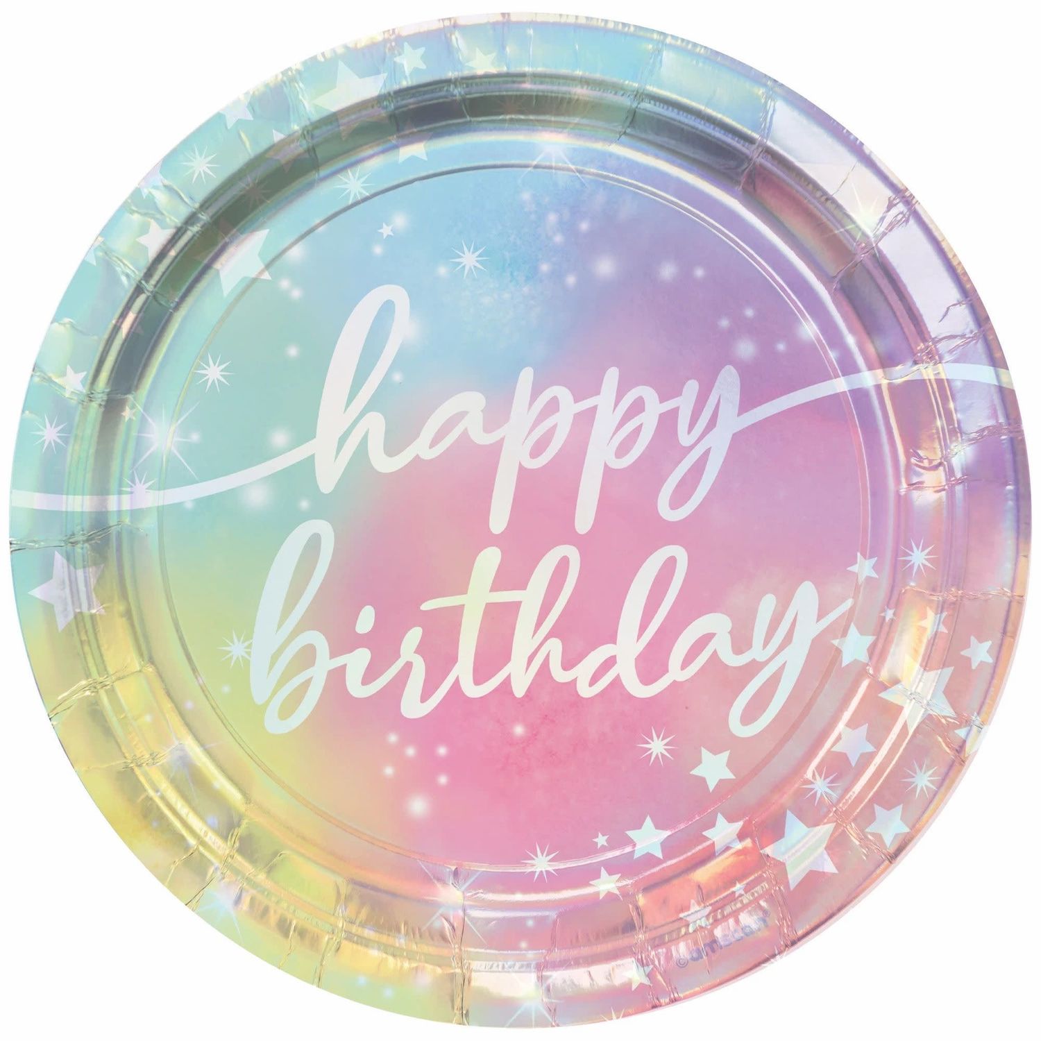 Luminous Iridescent 7&quot; Plates (8)