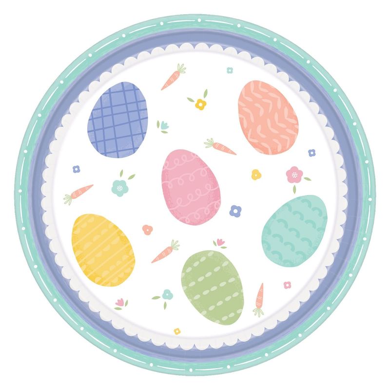 Pretty Pastels Easter Plates, 7&quot;