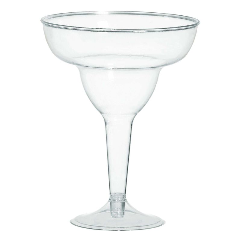 Clear Plastic Margarita Glasses - (20)