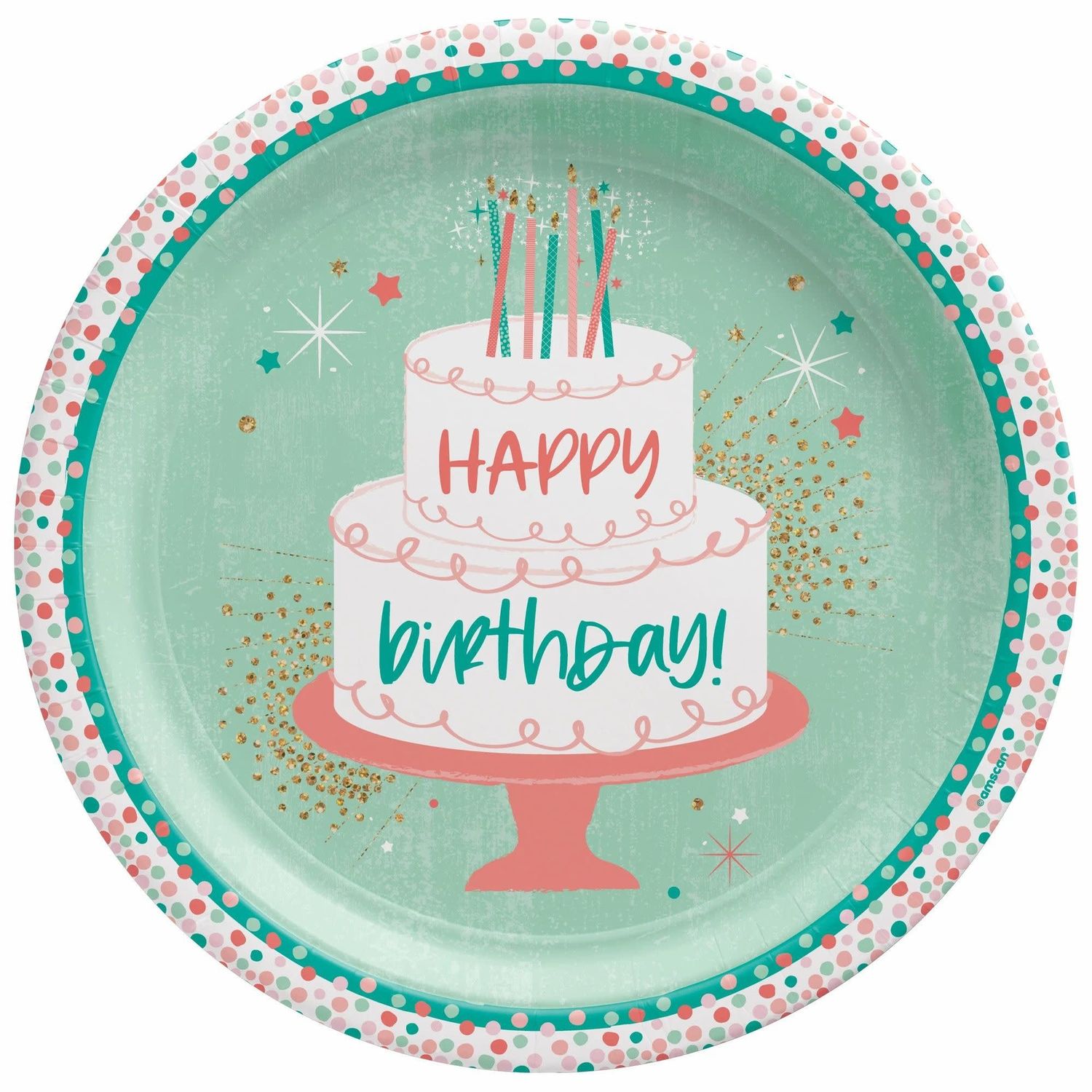 Happy Cake Day 10 1/2&quot; Plate (8)