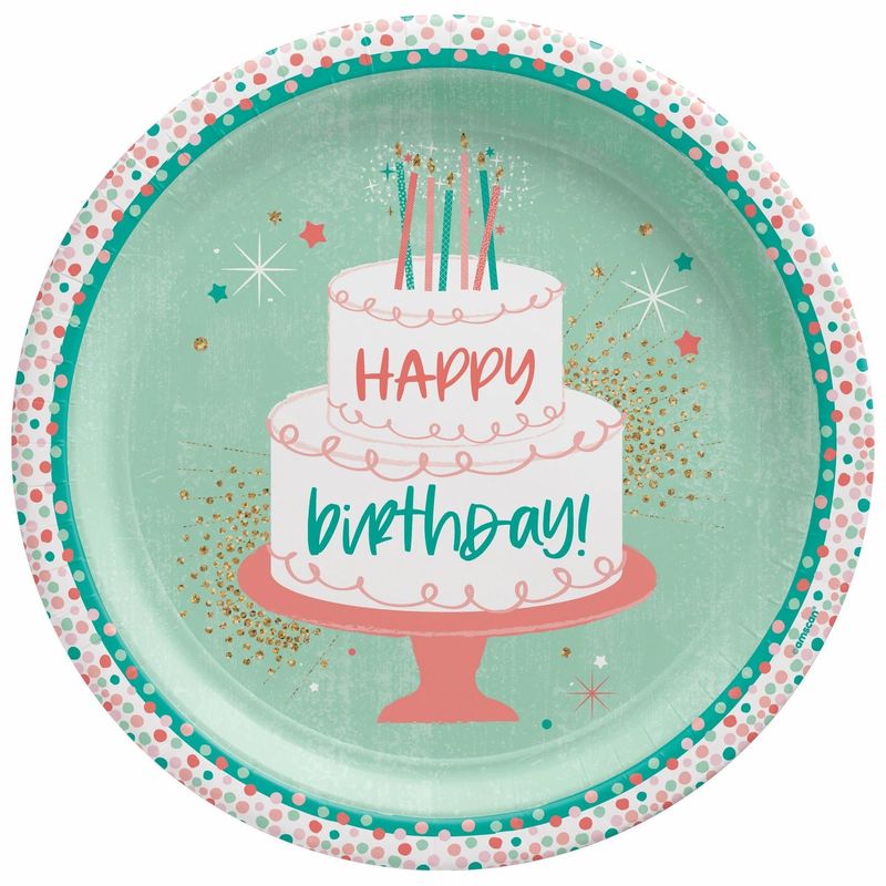 Happy Cake Day 10 1/2&quot; Plate (8)