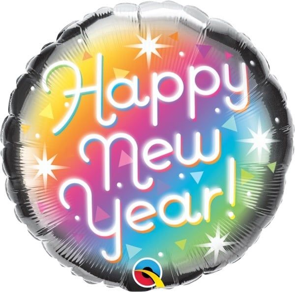 New Year Prismatic 18&quot; Mylar Balloon