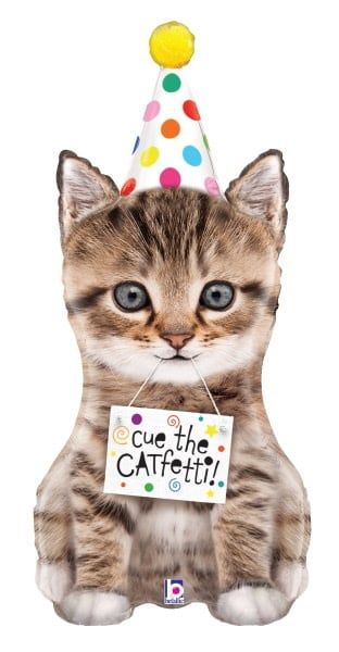 Cue The Cat Fetti 36&quot; Mylar Balloon