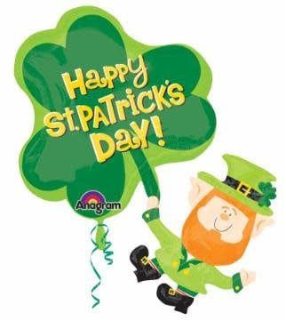 St Patty&#39;s Leprechaun 33&quot; Mylar Balloon