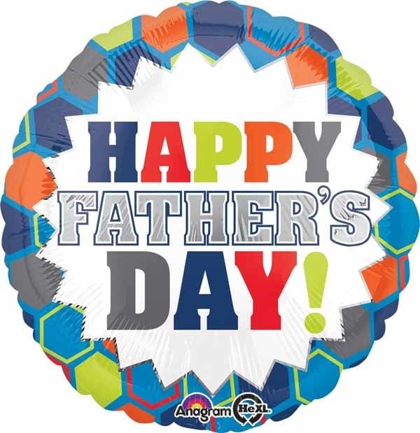 Happy Father&#39;s Day Burst 18&quot; Mylar Balloon
