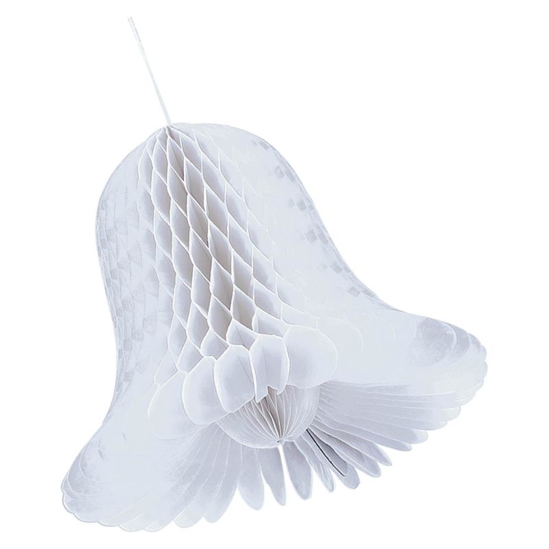 5&quot; White Bridal Honeycomb Bells