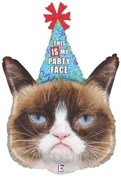 Grumpy Cat Party Face 36&quot; Mylar Balloon