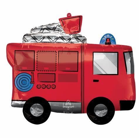 Fire Truck 26&quot; Shape Mylar Balloon