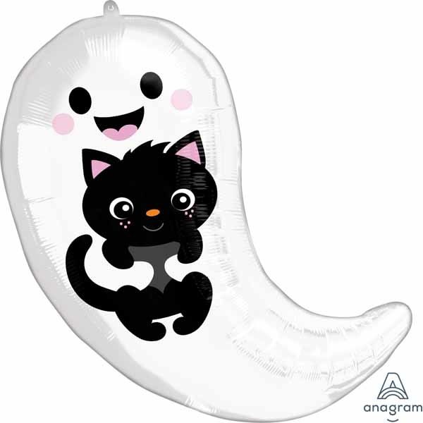 Ghost &amp; Kitty Cuties 18&quot; Mylar Balloon
