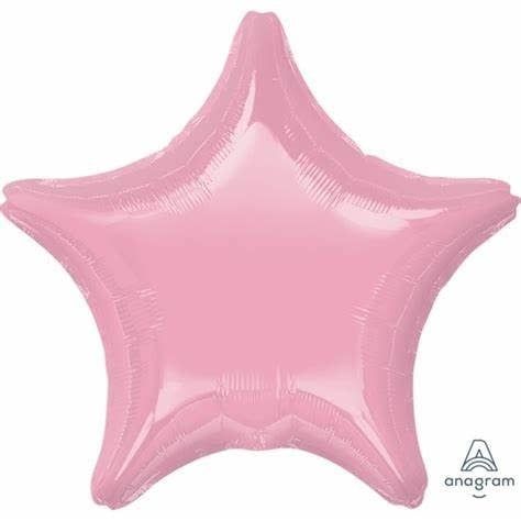 Pearl Iridescent Pink Star 20&quot; Mylar Balloon