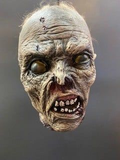 Hanging Latex Zombie Head