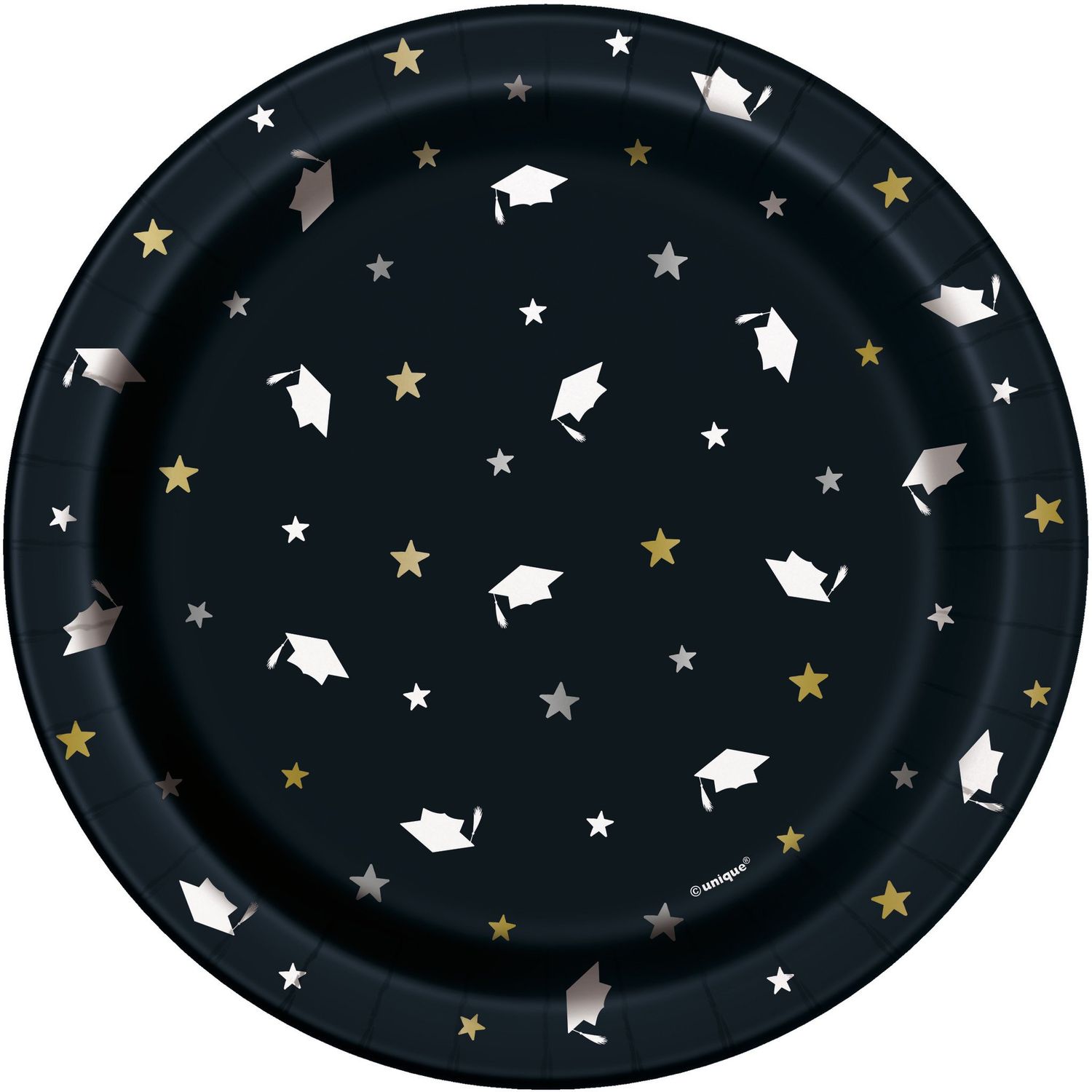 Stars &amp; Cap Grad 7&quot; Plate (8)