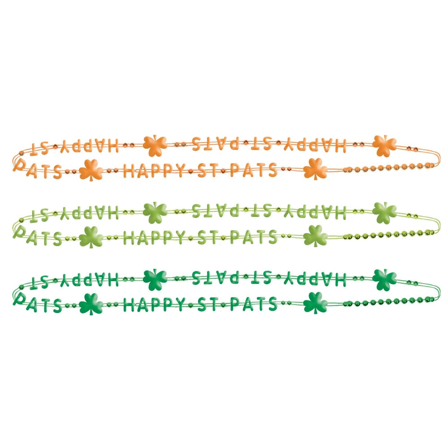 St. Patrick&#39;s Day Word Bead Necklaces 32&quot; (6)