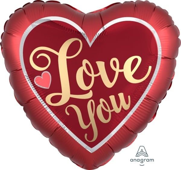 Sangria &amp; Gold I Love You 28&quot; Jumbo Heart