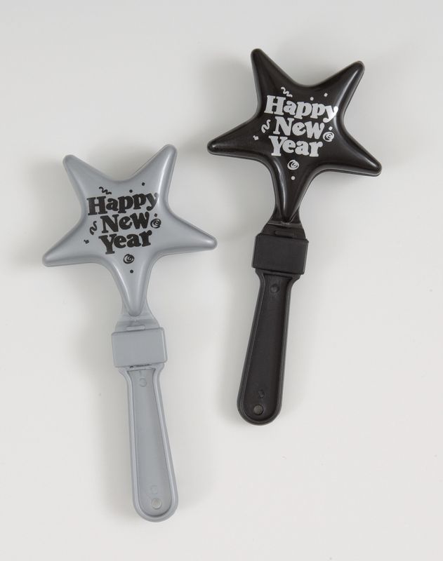 New Year Star Clapper Black/Silver