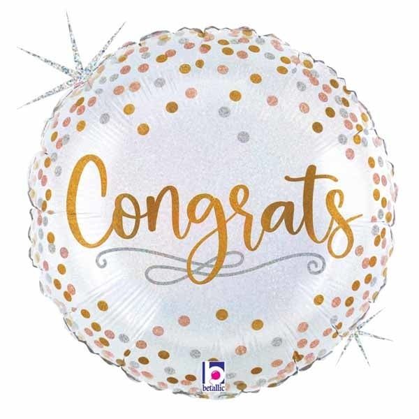 Congrats Confetti 18&quot; Mylar Balloon