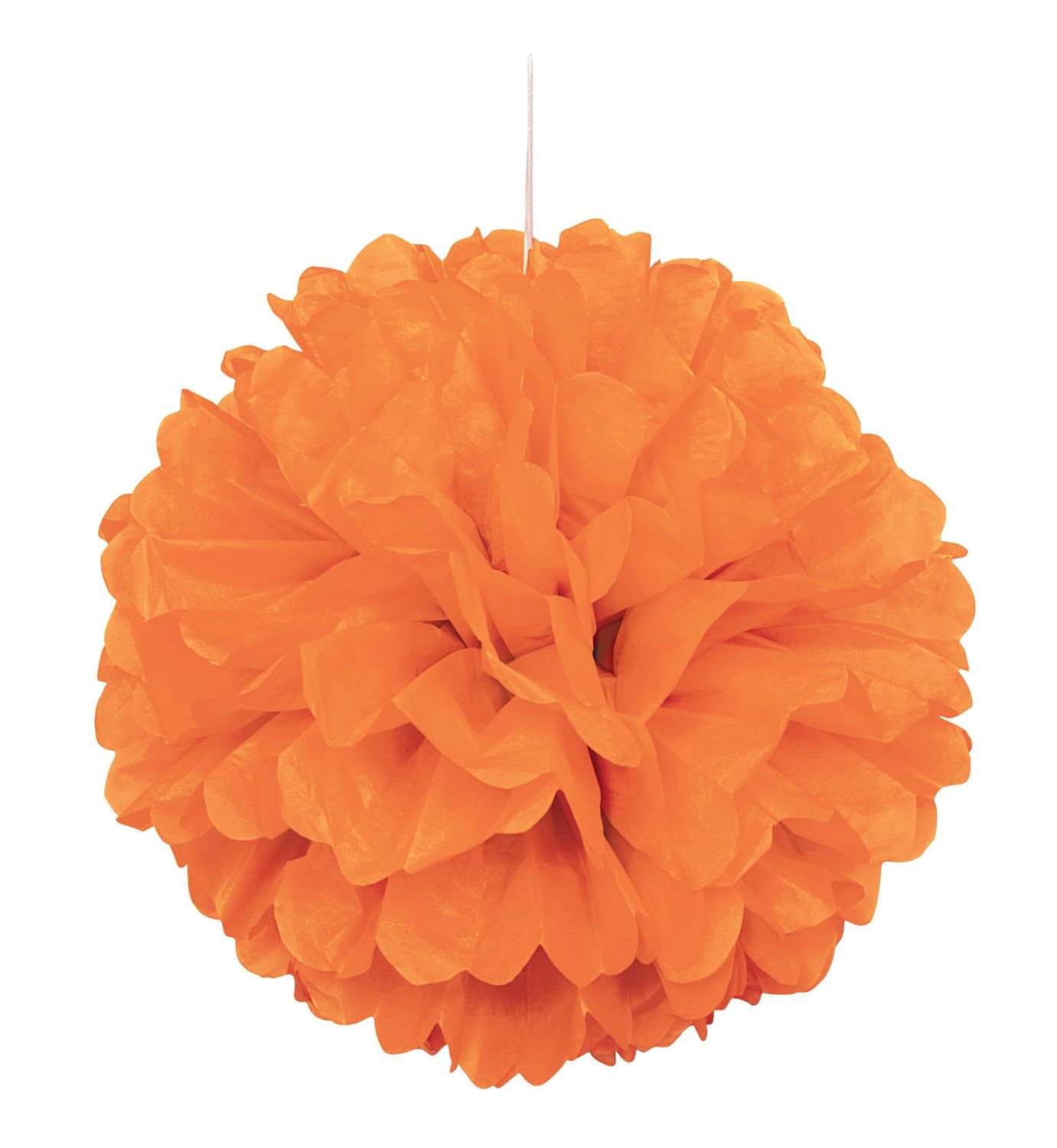 Orange 16&quot; Puff Decoration