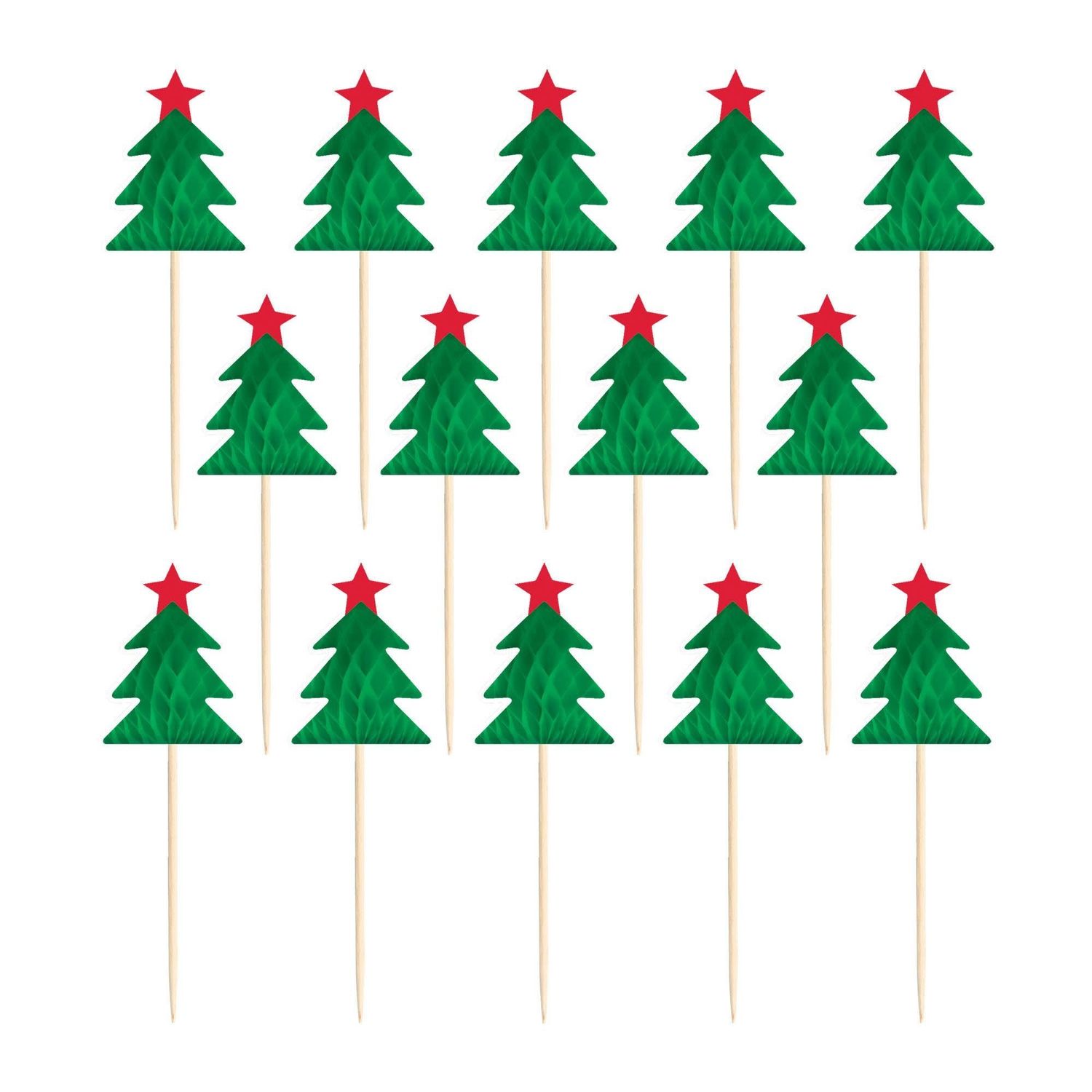 Christmas Tree Honeycomb Party Picks (12)