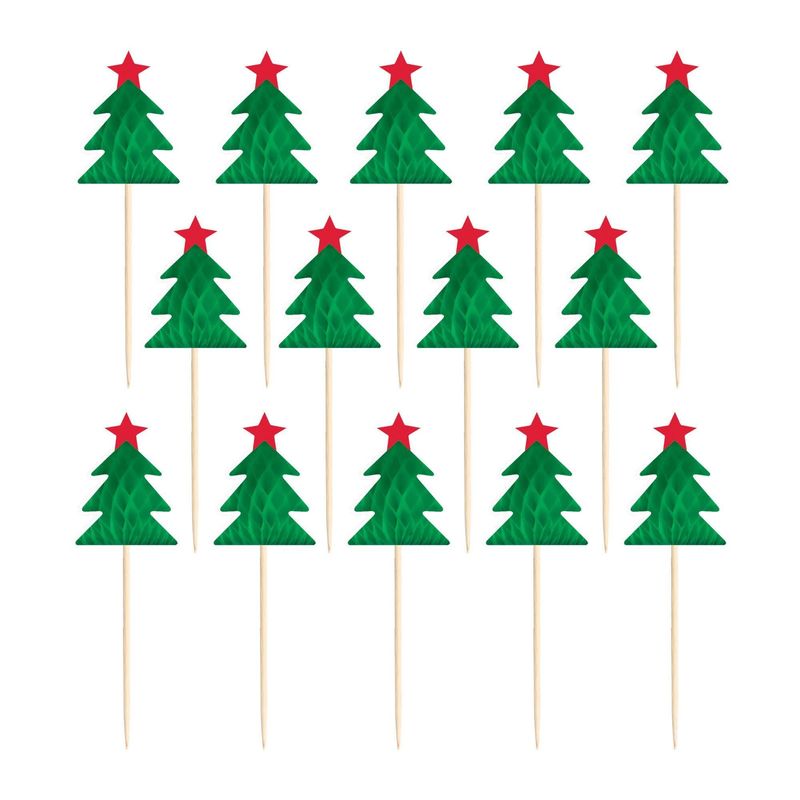 Christmas Tree Honeycomb Party Picks (12)