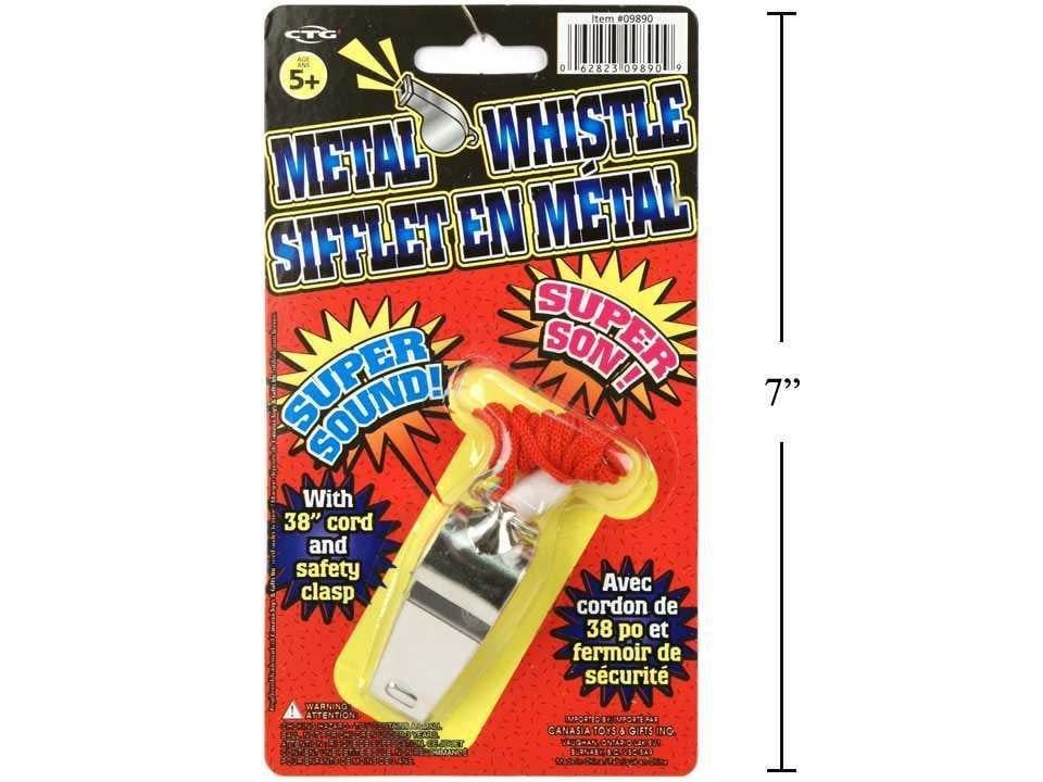 2&quot; Metal Whistle With Cord
