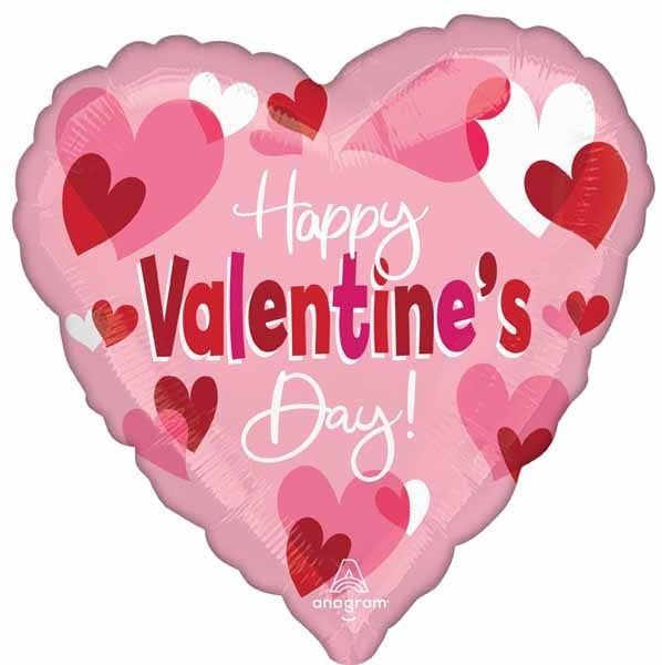 Happy Valentine&#39;s Day Playful Hearts 18&quot; Mylar Balloon