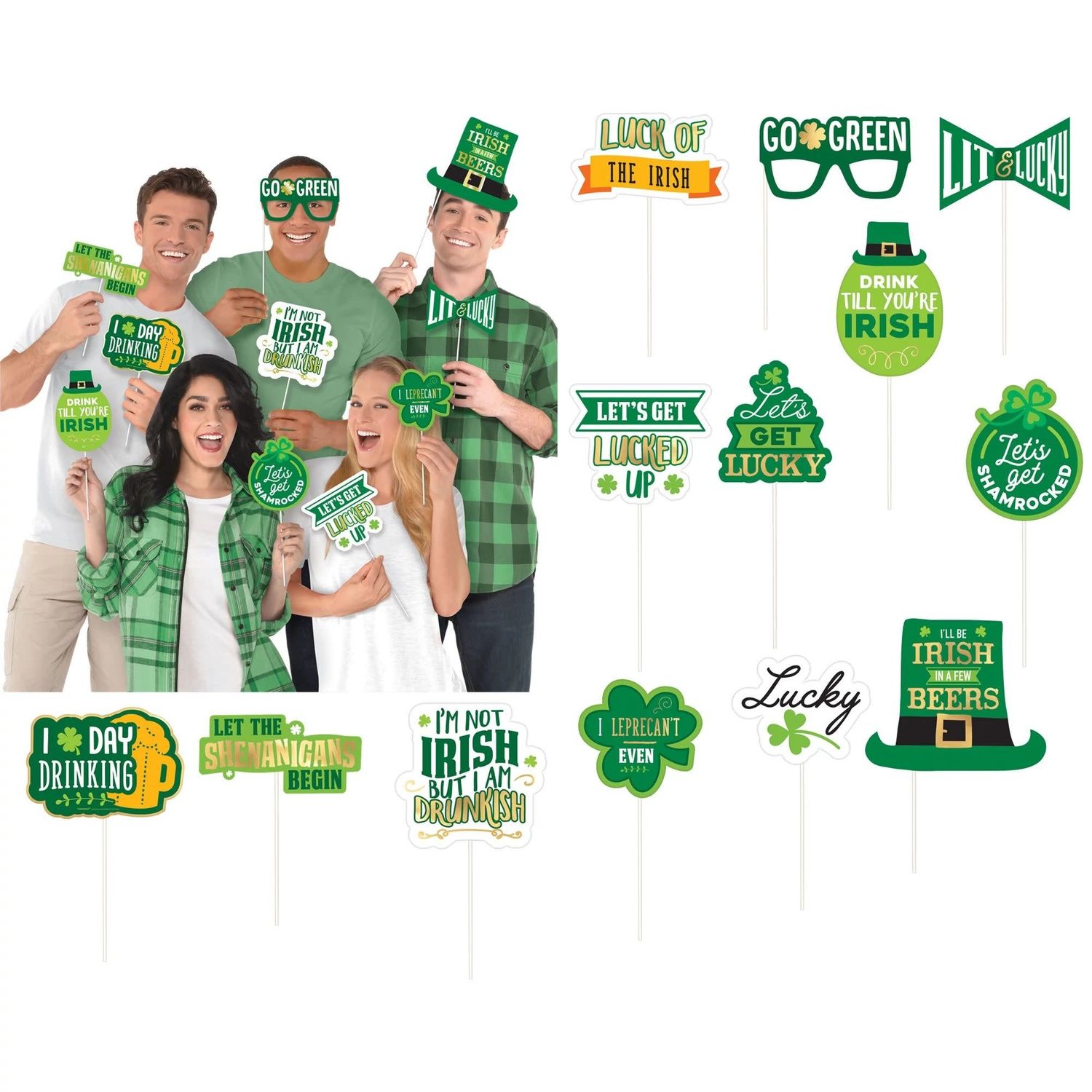 St. Patrick&#39;s Day Fun Phrases Photo Props (13)