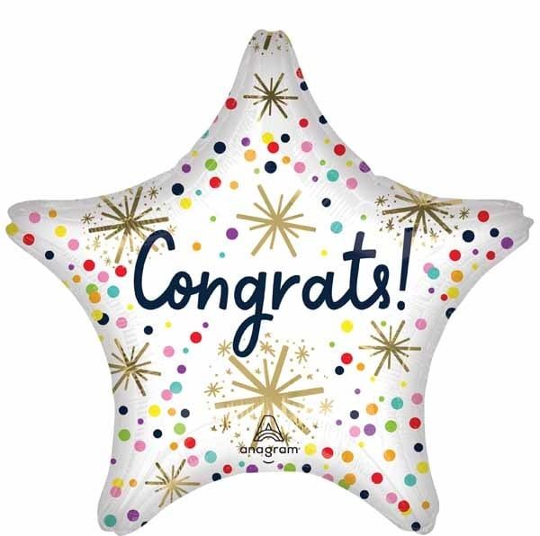 Confetti Congrats Jumbo 28&quot; Mylar Balloon
