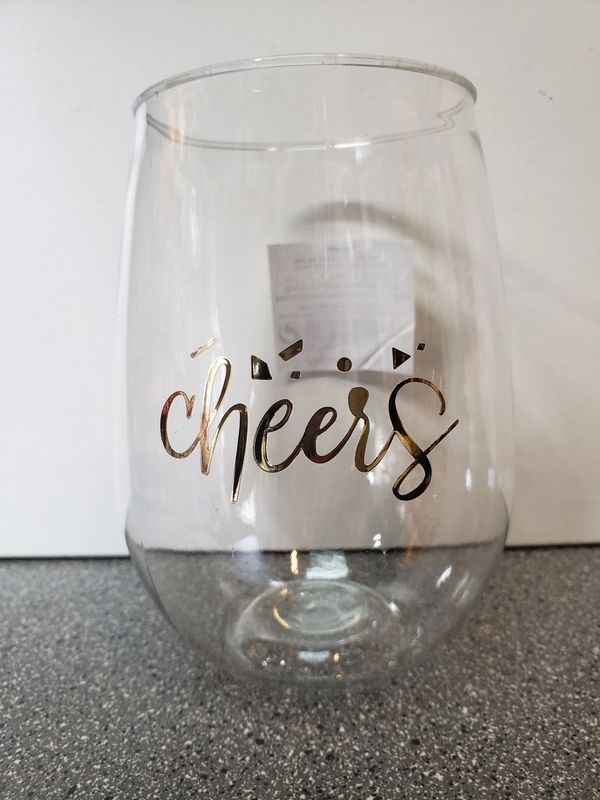 Gold Stemless Wine Glass 15oz (6)