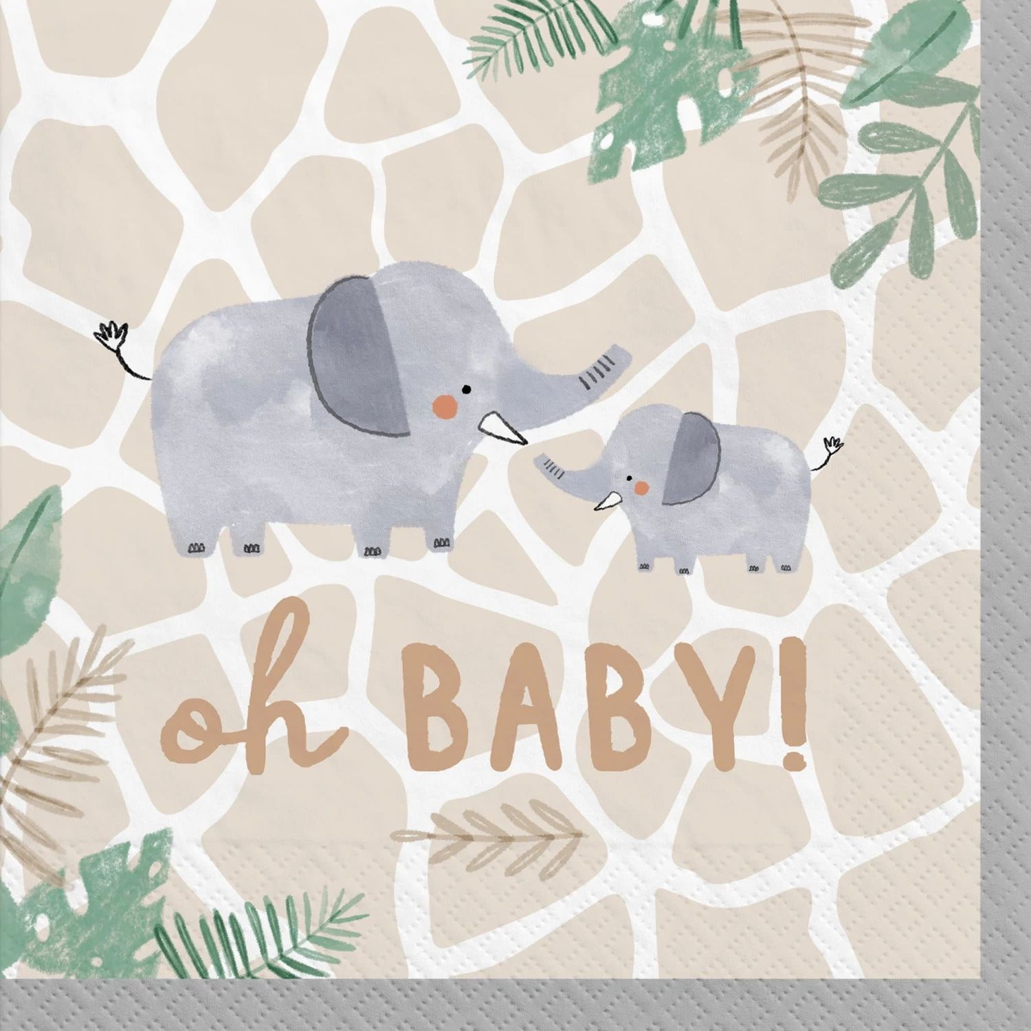 Soft Jungle Beverage Napkins (16)