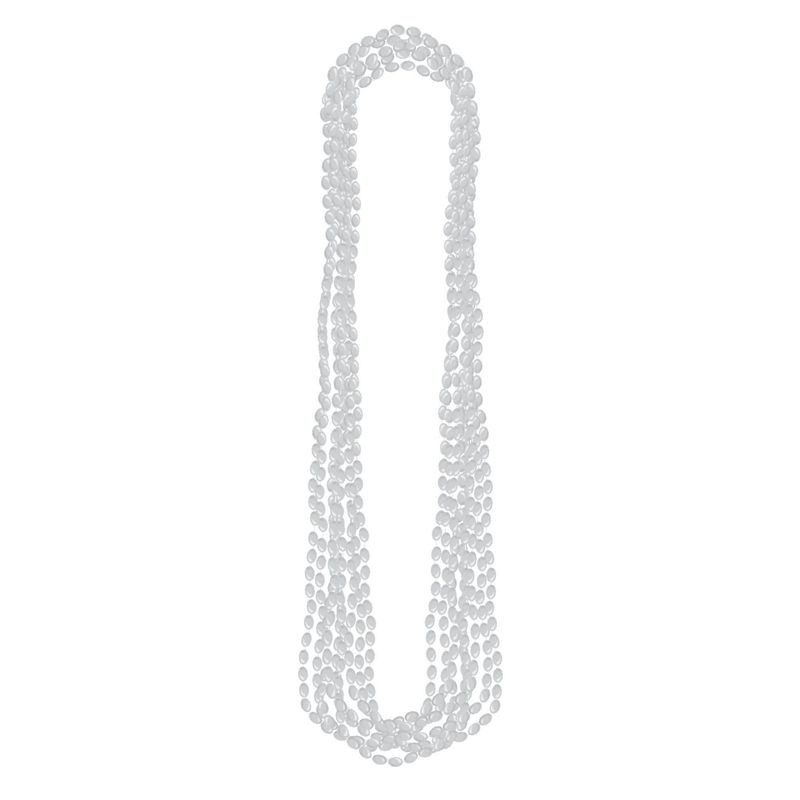 Silver Metallic Bead Necklaces (8)
