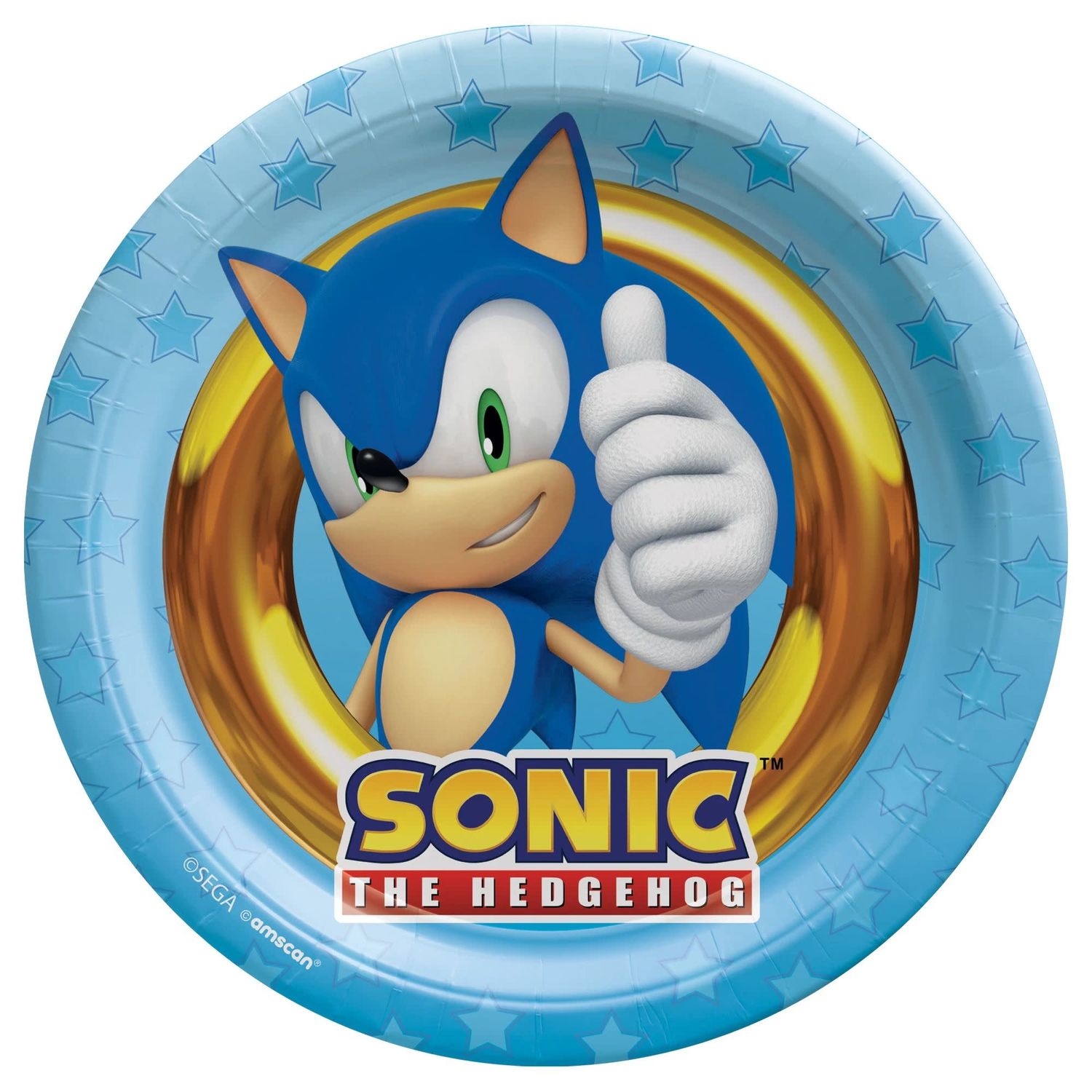 Sonic 7&quot; Round Plates (8)