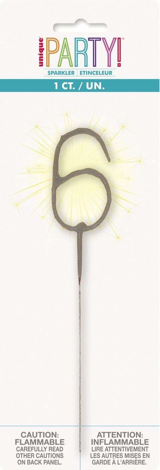 Sparkler 7&quot; Numeral 6