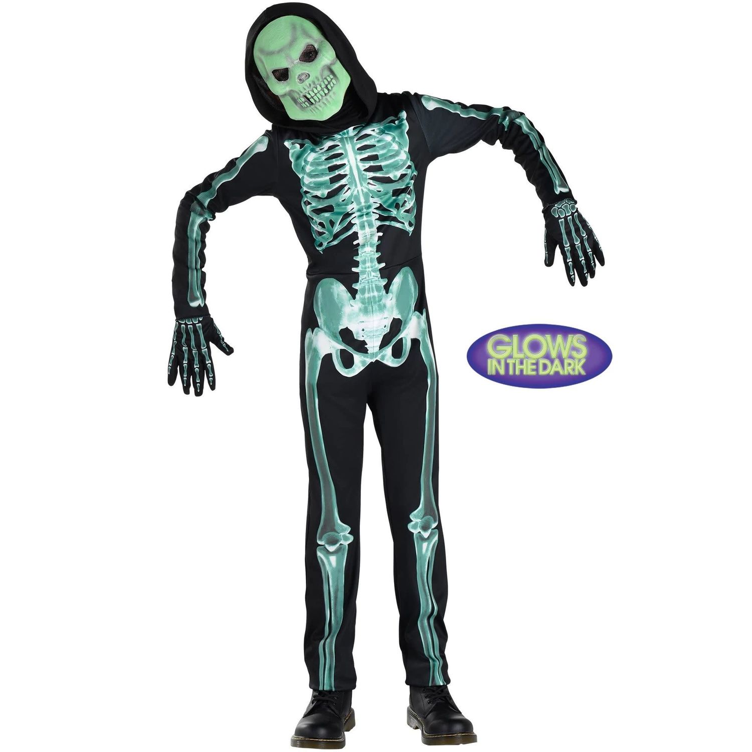 Boy&#39;s Glow-in-the-Dark Skeleton - Large (12-14) Costume