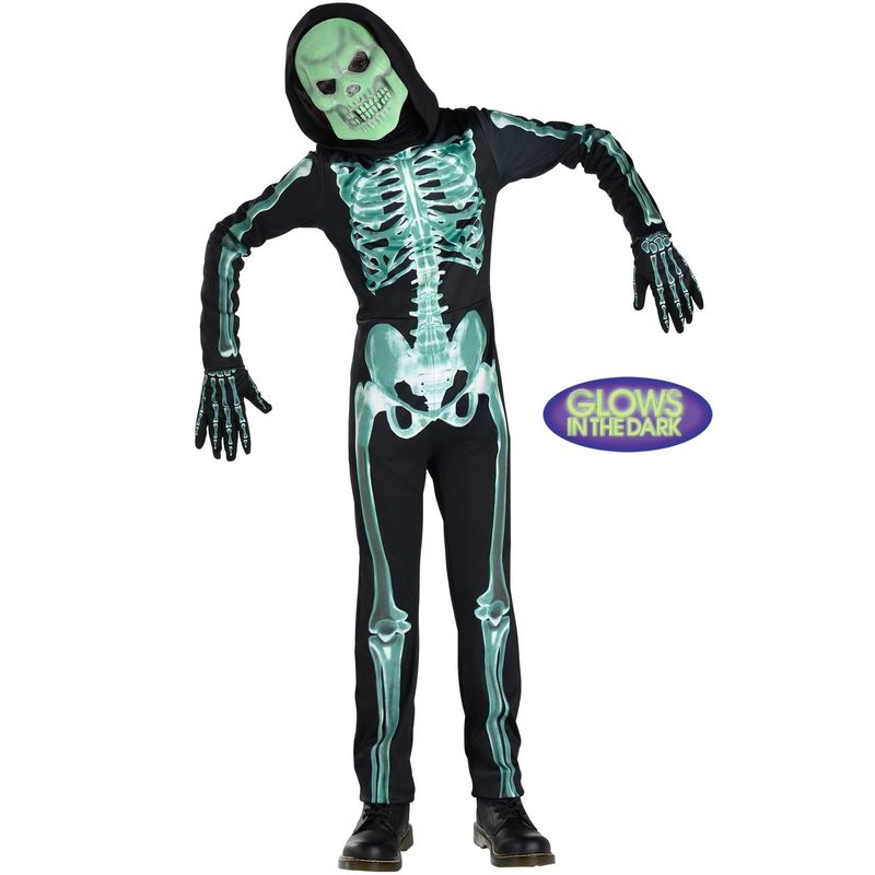 Boy&#39;s Glow-in-the-Dark Skeleton - Large (12-14) Costume