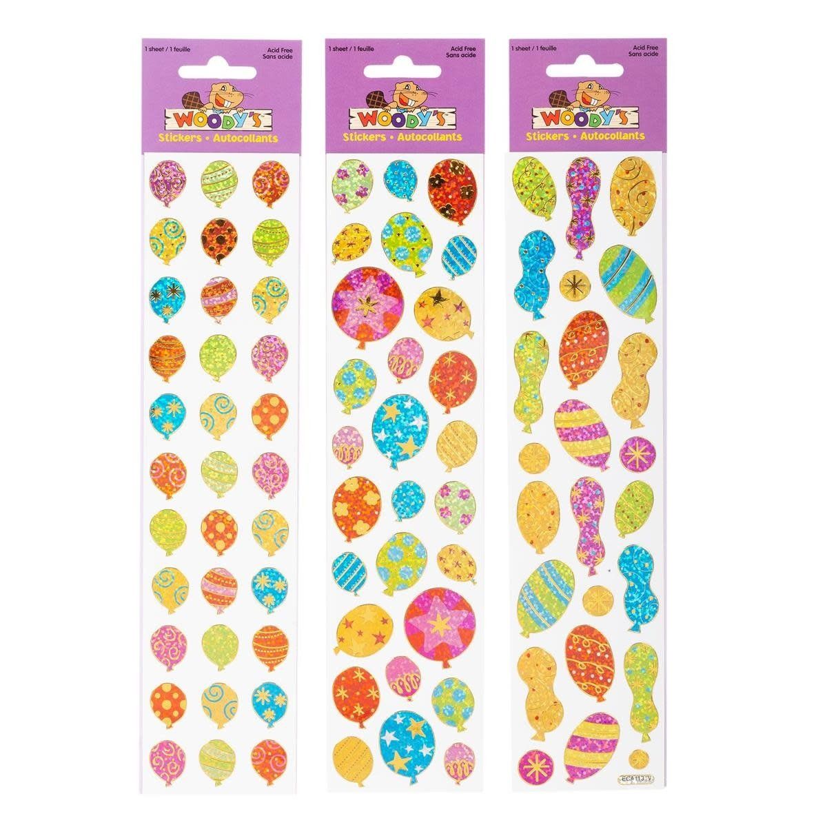 Woody&#39;s Stickers, Balloons, 3 style