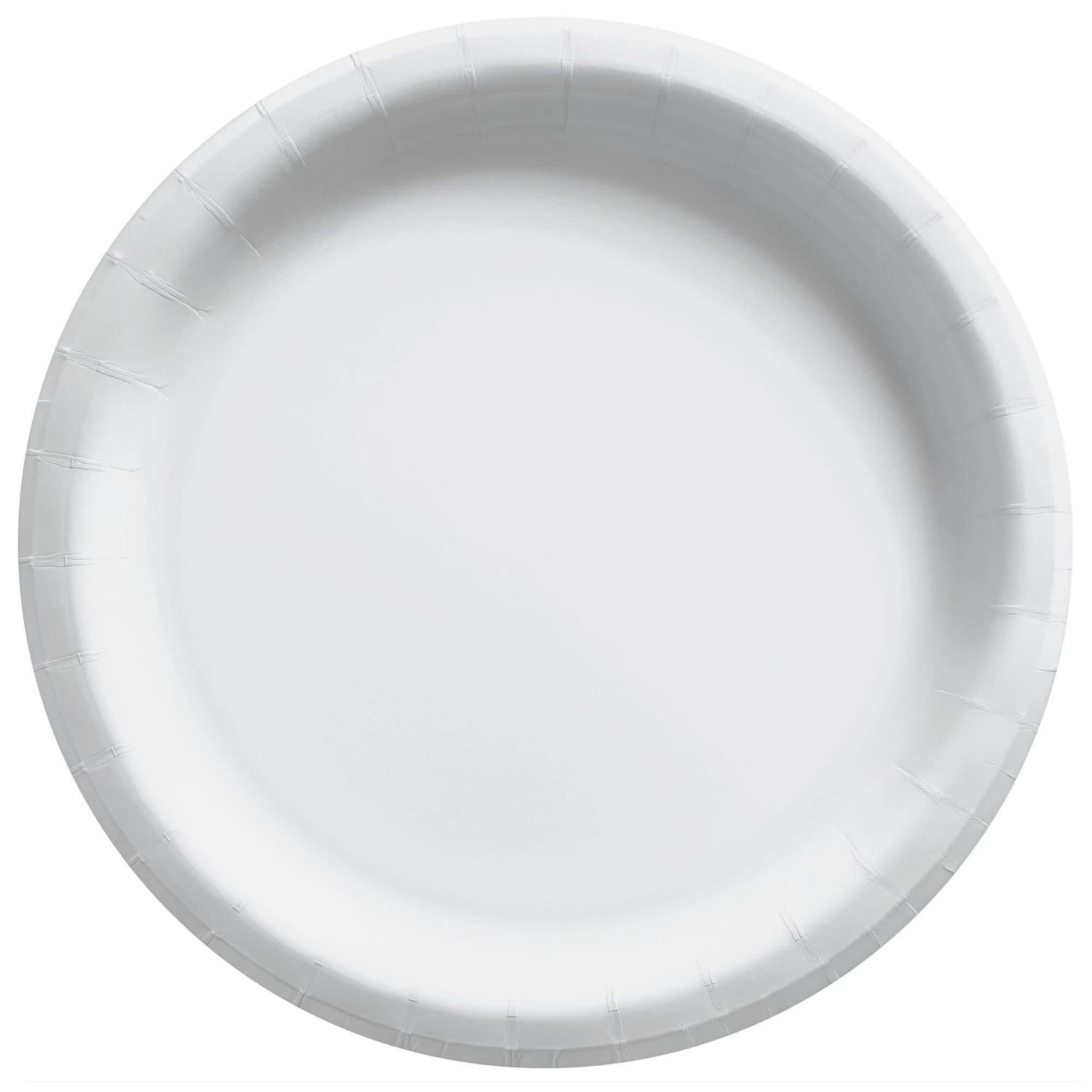 8 1/2&quot; Round Paper Plates, Mid Ct. - Frosty White (20)