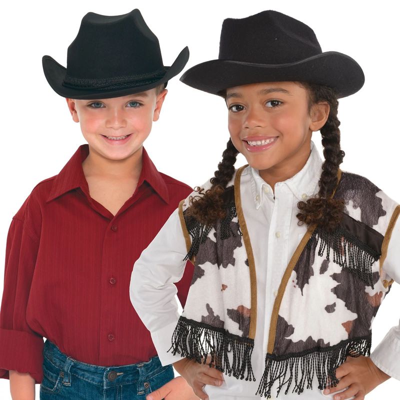 Black Cowboy Hats - (Child Size)