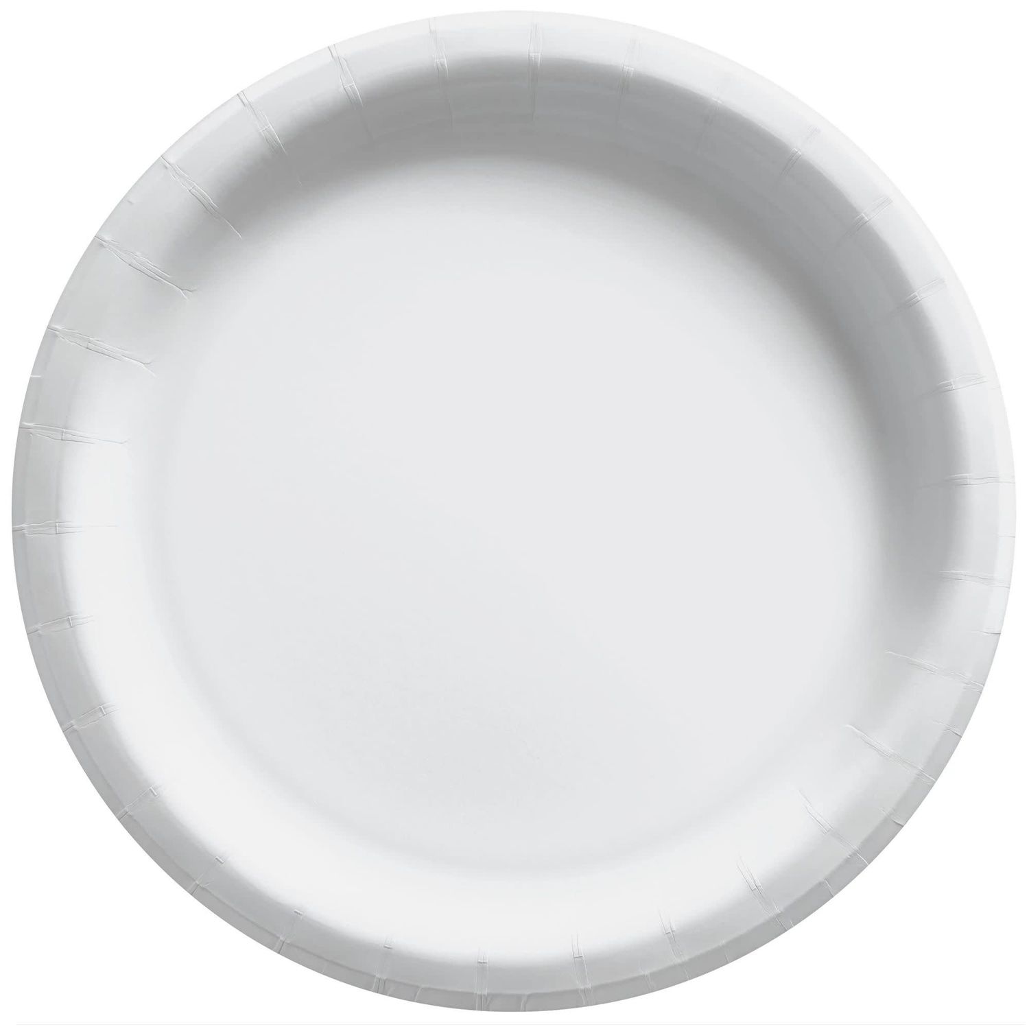 6 3/4&quot; Round Paper Plates, Mid Ct. - Frosty White (20)