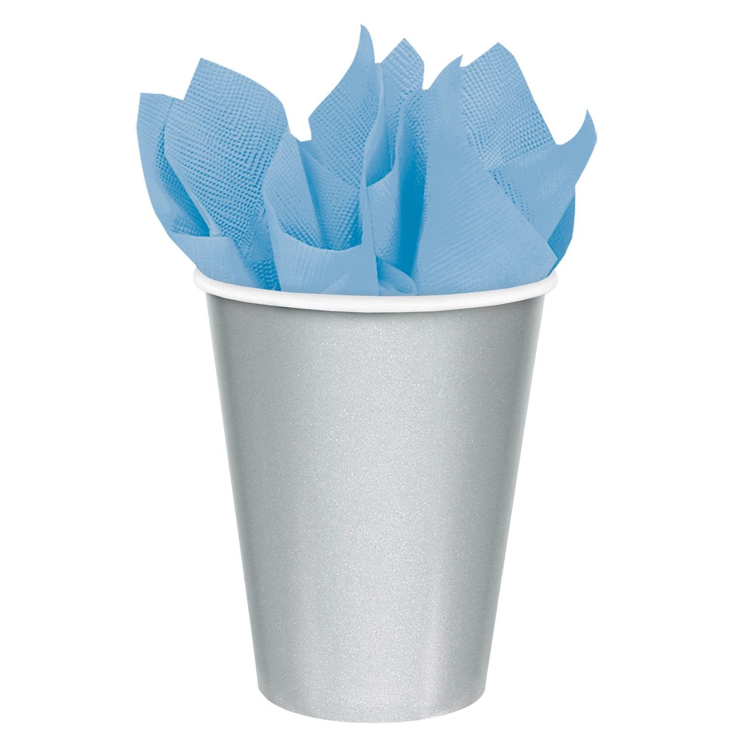 9 oz. Paper Cups, Mid Ct. - Silver (20)
