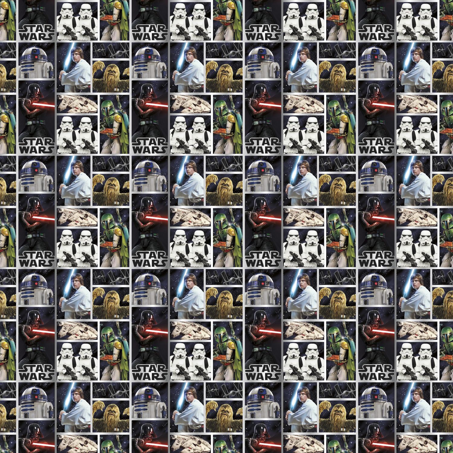Classic Star Wars Gift Wrap 30&quot; x 5&#39;