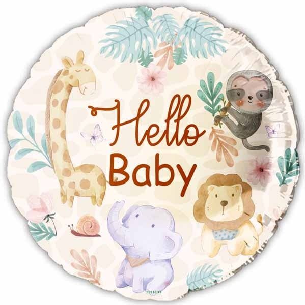 Hello Baby Animals 18&quot; Mylar Balloon
