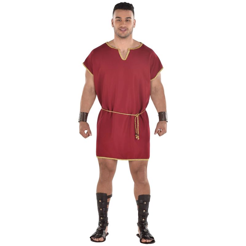 Men&#39;s Burgundy Tunic - Adult Standard Costume