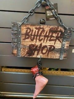 23.5&quot; Butcher Shop Plaque with Foot