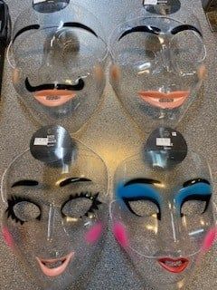 Clear Face Mask Asst.