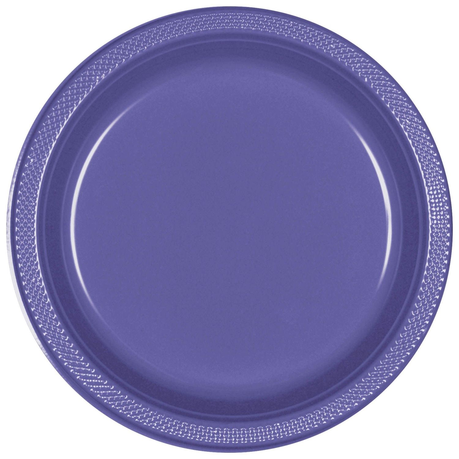 New Purple 9&quot; Plastic Plate (20)